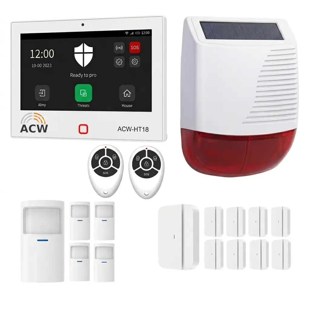 Sistema antifurto professionale HT718 per ville e grandi case con Wi-Fi 4G e 433MHz
