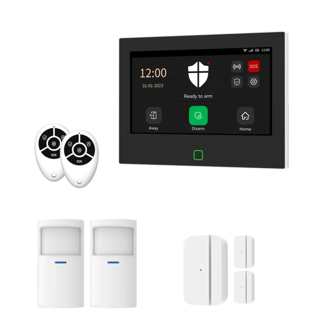 Kit base antifurto casa wireless HT710 con Wi-Fi e 4G LTE pronto all'uso