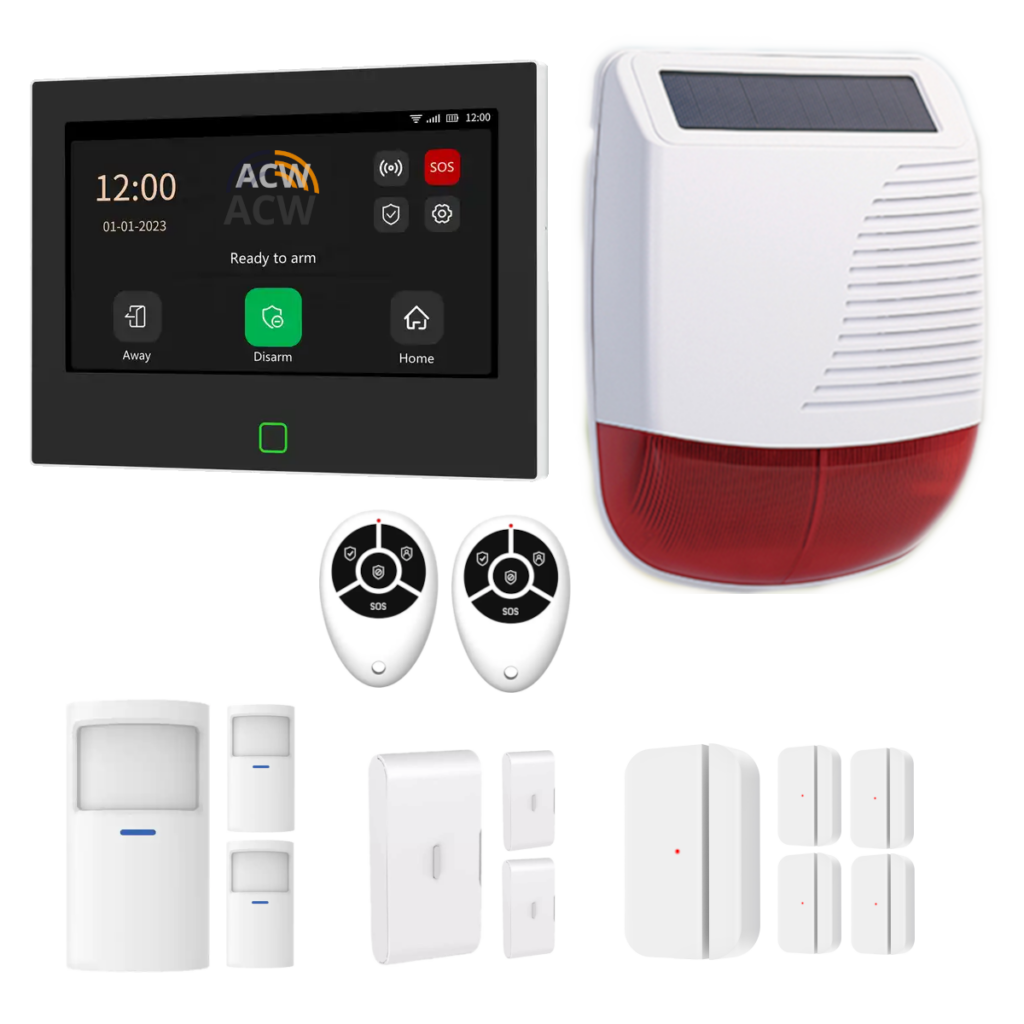 Antifurto casa HT714 con sensori vibrazione per protezione preventiva trilocale