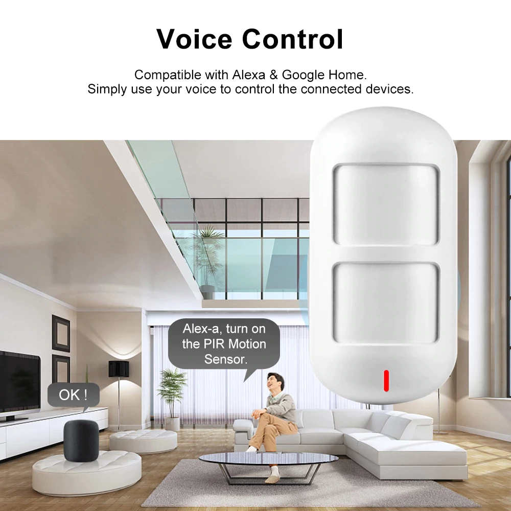 Rilevatore di Movimento WiFi PIR Pet Immune - Sensore Antifurto Smart Senza Fili - immagine 2
